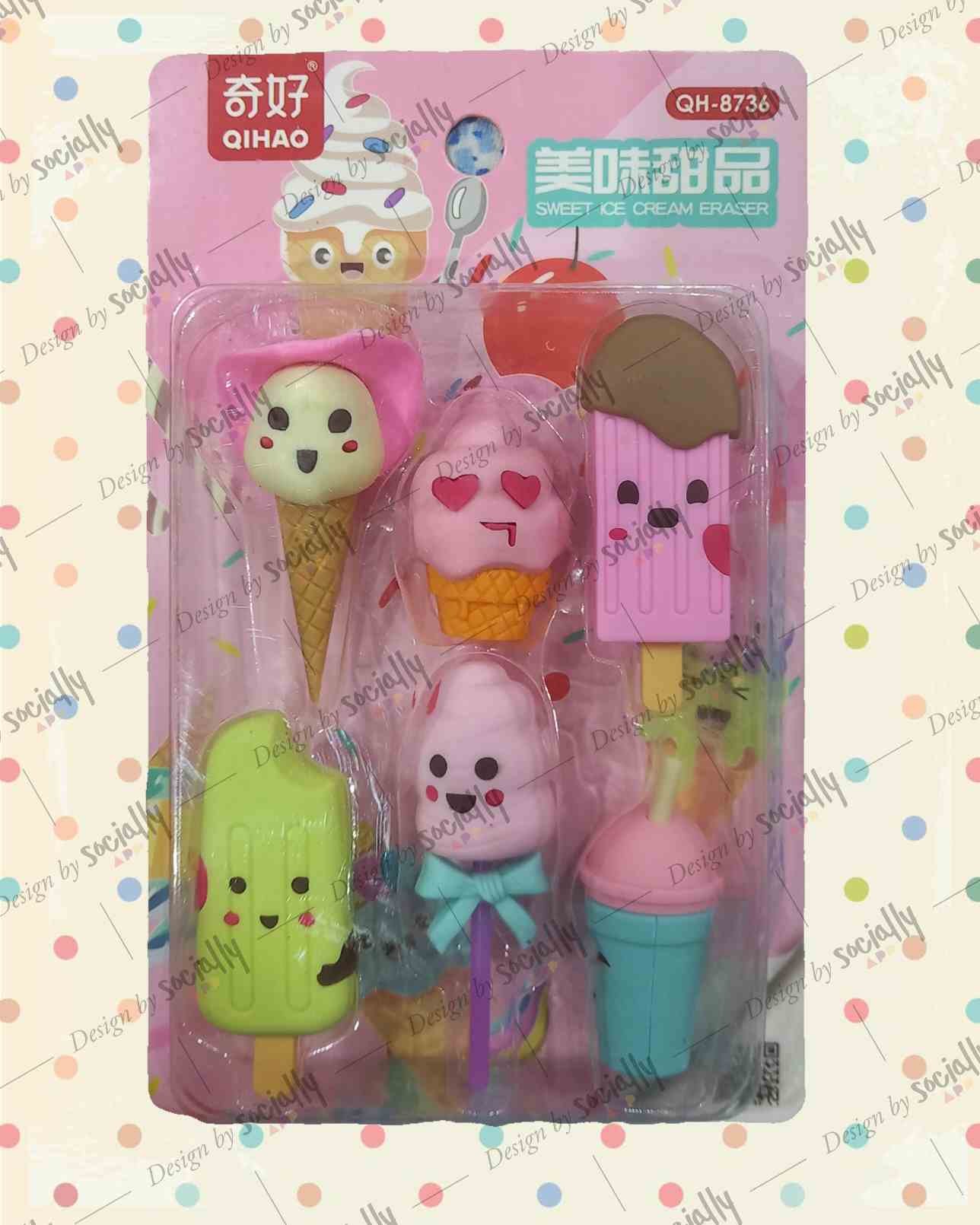 ice-cream-eraser-set
