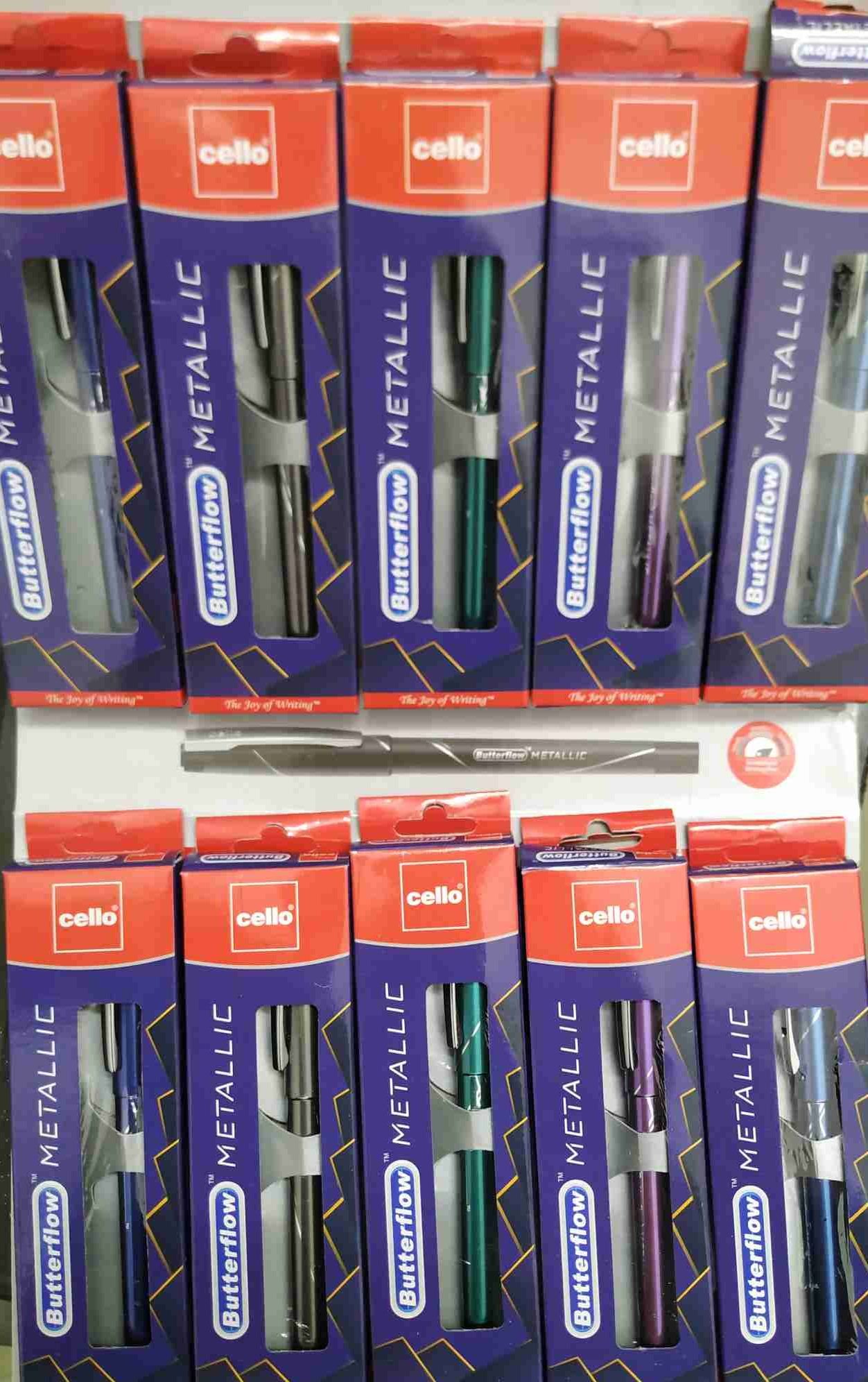 cello-butterflow-metallic-ball-pen